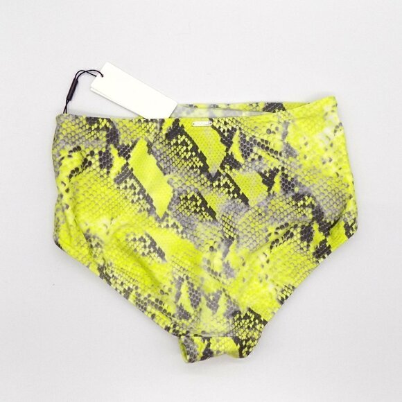 Calvin Klein Swimsuit Bottoms Size Small Yellow Snake Full Coverage High Waist - Picture 2 of 2